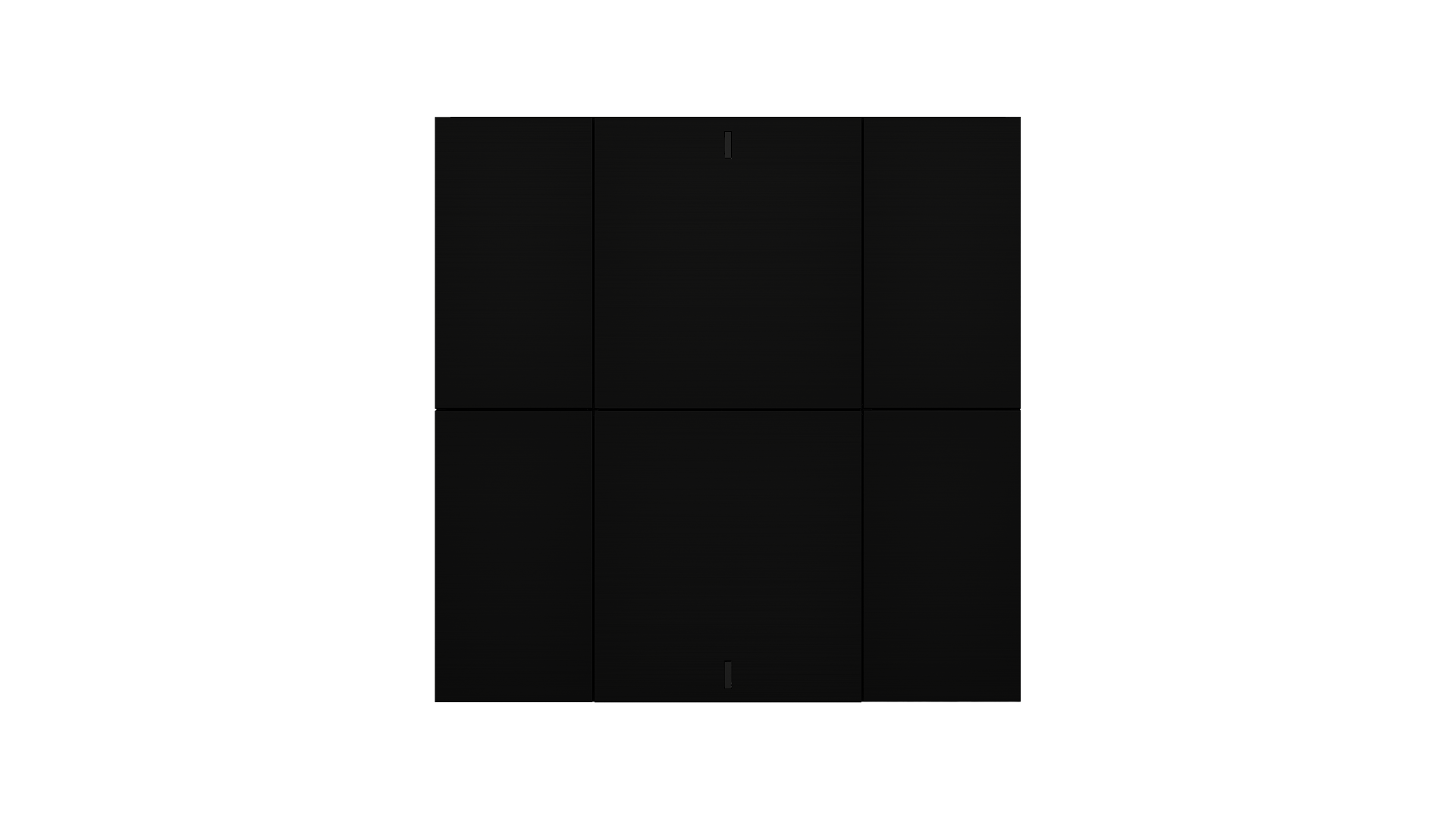 KNX Taster iSwitch+ Aluminium Schwarz 6 Tasten