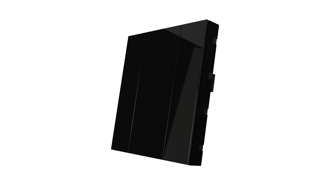 KNX Taster mit Air Quality Sensor iSwitch+ Schwarz 2 Tasten KNX Taster mit Air Quality Sensor iSwitch+ Schwarz 2 Tasten