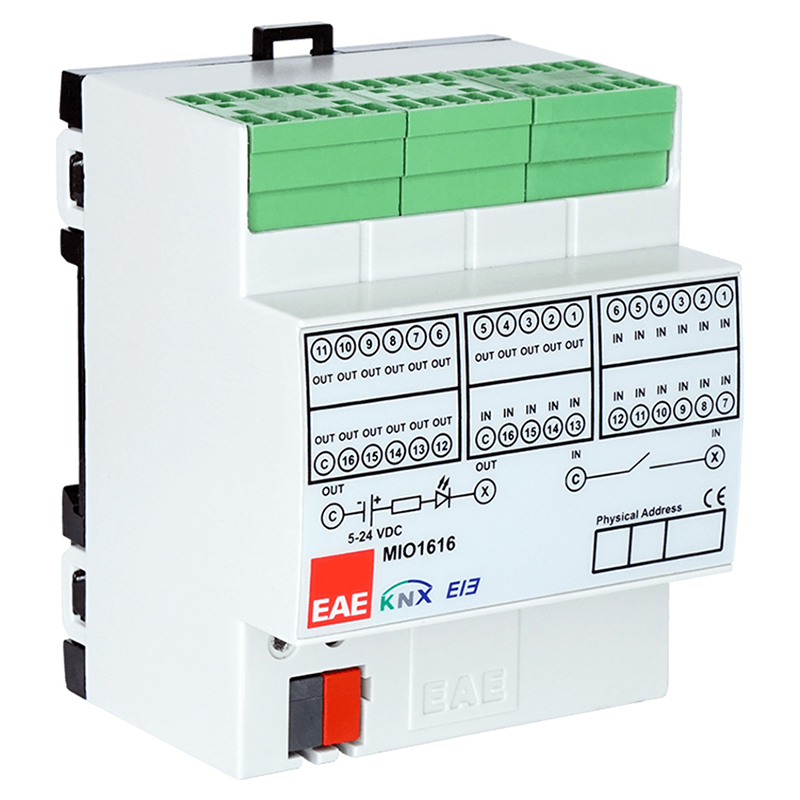 32 Kanal KNX Multi I/O · 16 Eingänge / 16 Ausgänge 32 Kanal KNX Multi I/O · 16 Eingänge / 16 Ausgänge