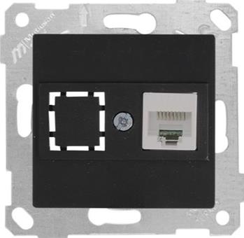 1 fach Netzwerk CAT6 Schwarz Matt - RITA Schalterserie 1 fach Netzwerk CAT6 Schwarz Matt - RITA Schalterserie