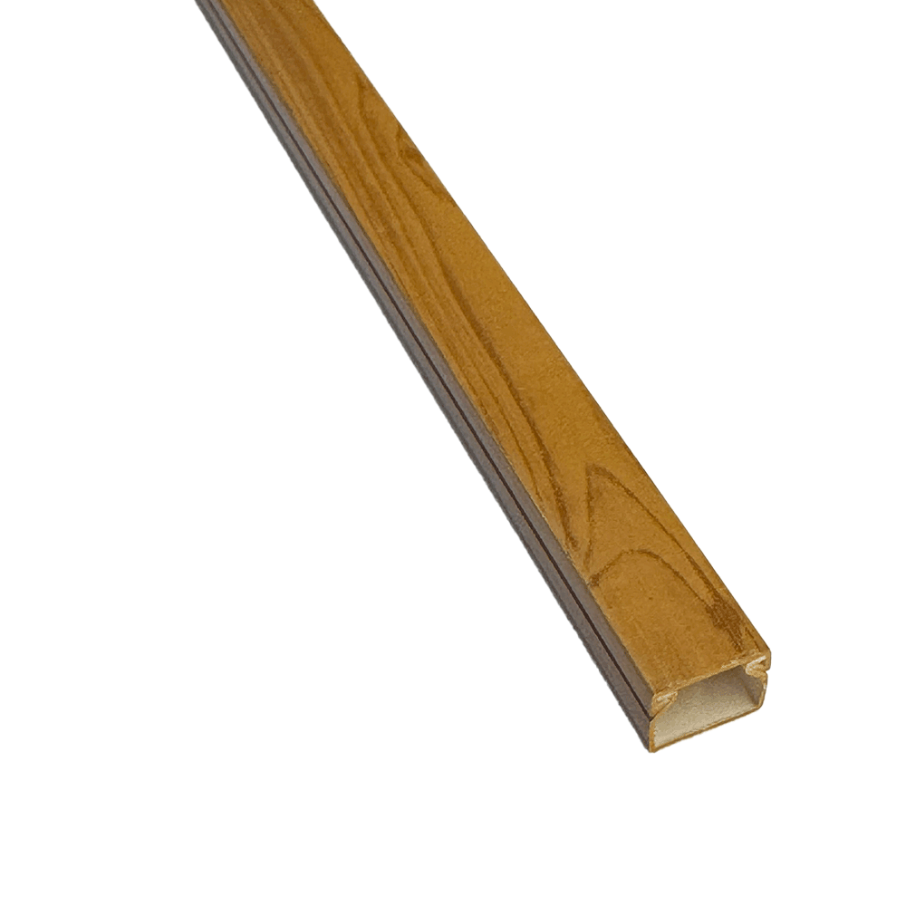 15x10 mm Kabelkanal Eiche Holz Optik zum Schrauben 2x 1m
