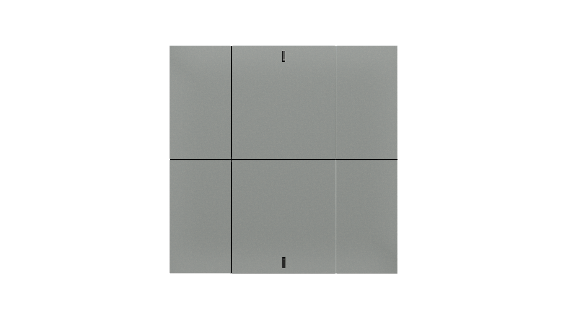 KNX Taster mit Air Quality Sensor iSwitch+ Grau Metalloptik 6 Tasten