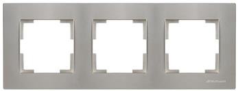 3 fach Rahmen horizontal Titan (RITA Metall Optik)