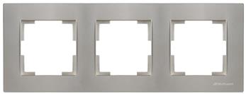 3 fach Rahmen horizontal Titan (RITA Metall Optik) 3 fach Rahmen horizontal Titan (RITA Metall Optik)