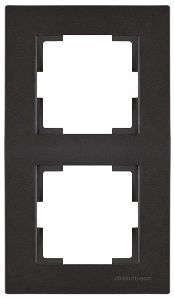2 fach Rahmen vertikal Schwarz Matt - RITA Schalterserie 2 fach Rahmen vertikal Schwarz Matt - RITA Schalterserie