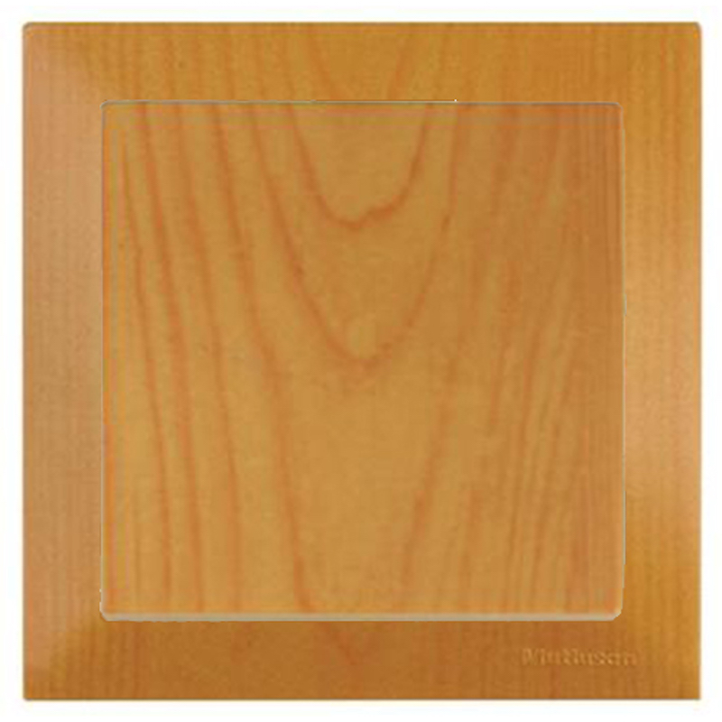 Schalter mit Rahmen Eiche Holz Optik - CANDELA Schalterserie Schalter mit Rahmen Eiche Holz Optik - CANDELA Schalterserie