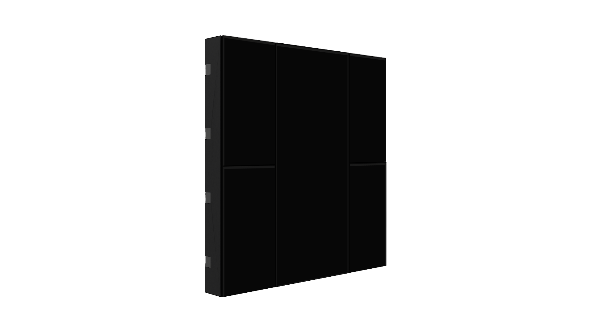 KNX Taster mit Air Quality Sensor iSwitch+ Glas Schwarz 4 Tasten