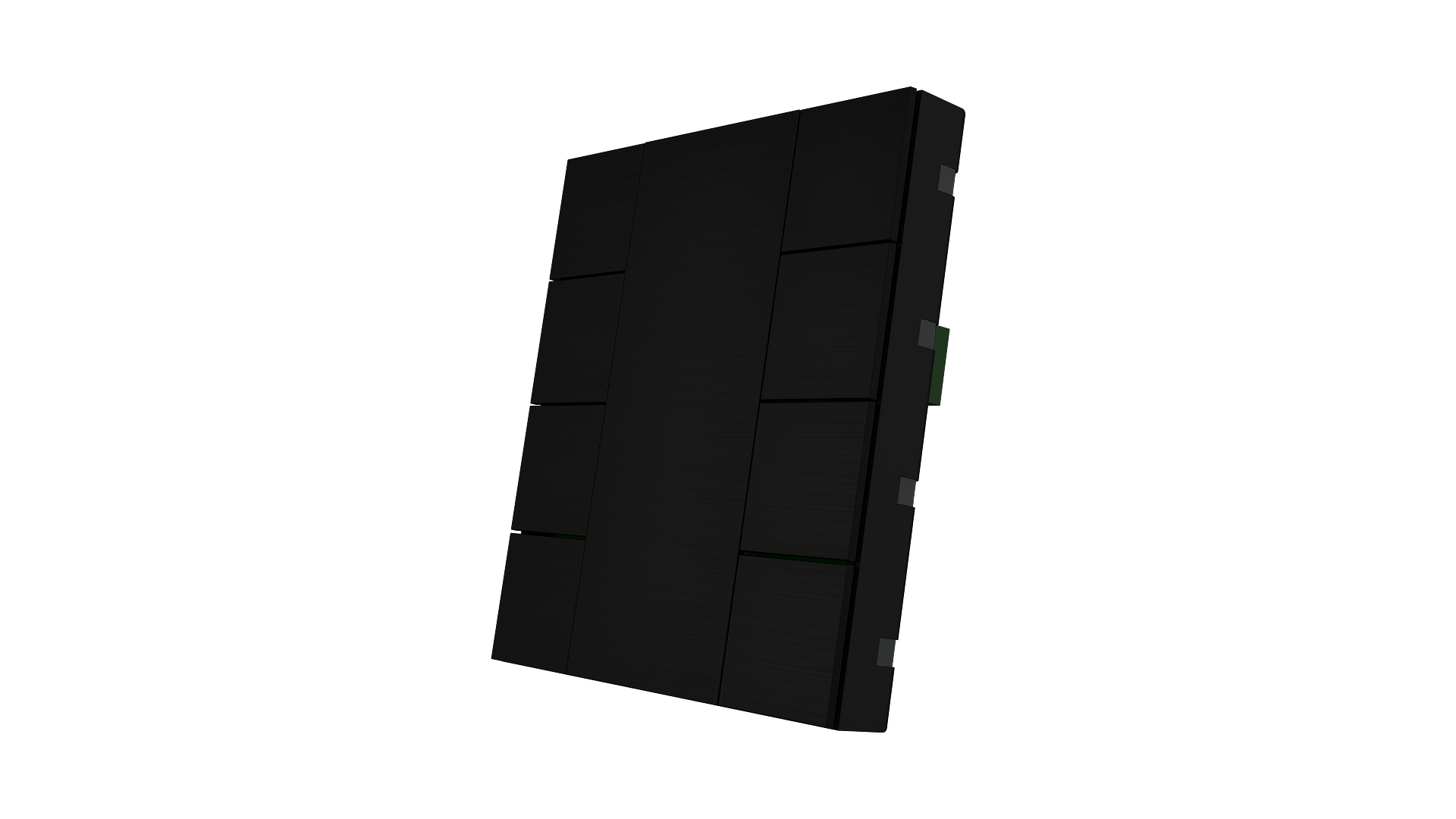 KNX Taster mit Air Quality Sensor iSwitch+ Aluminium Schwarz 8 Tasten