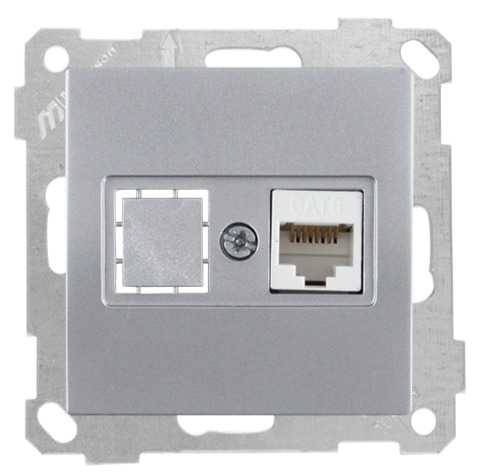 Netzwerk RJ45 CAT6 Silber (CANDELA Metall Optik) Netzwerk RJ45 CAT6 Silber (CANDELA Metall Optik)