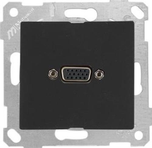 VGA Steckdose Schwarz Matt - RITA Schalterserie VGA Steckdose Schwarz Matt - RITA Schalterserie