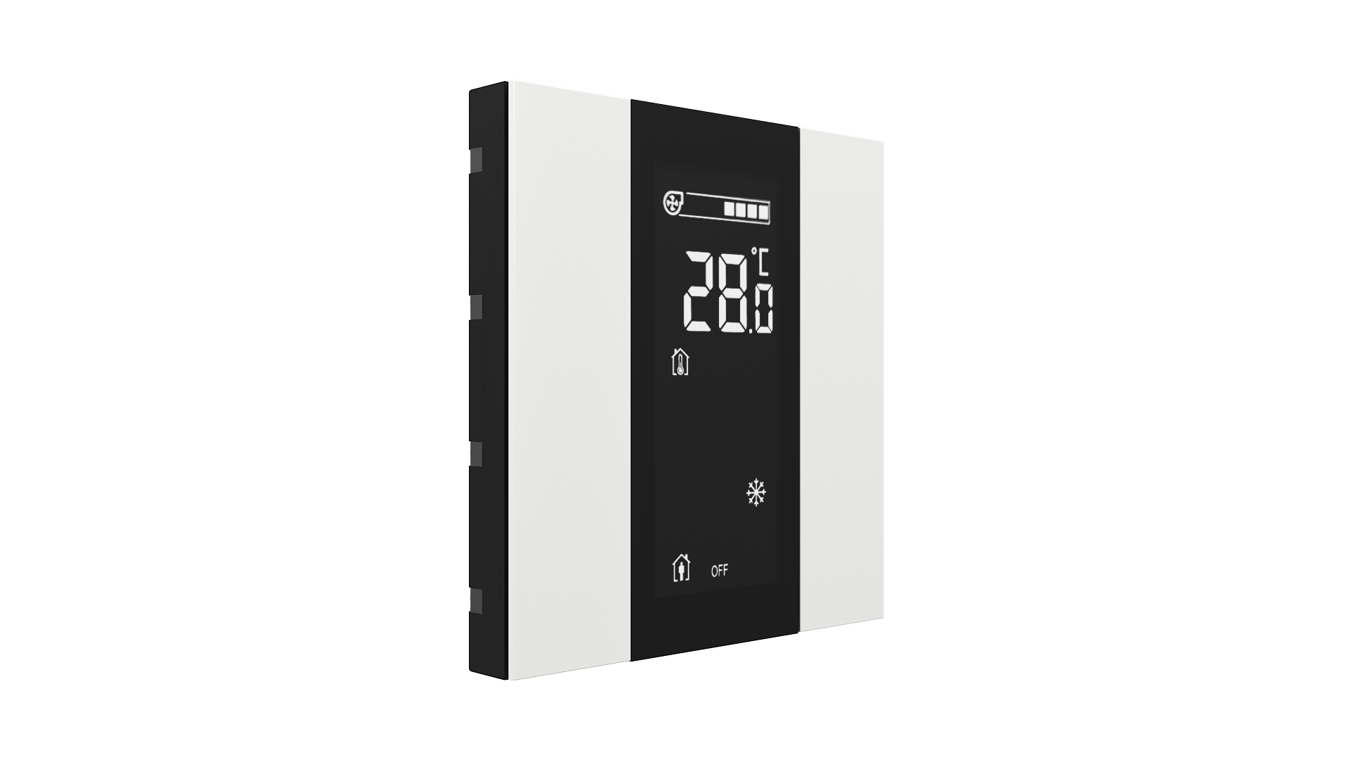 KNX Raumtemperatursensor mit Air Quality Sensor iSwitch+ Weiß glänzend 2 Tasten KNX Raumtemperatursensor mit Air Quality Sensor iSwitch+ Weiß glänzend 2 Tasten