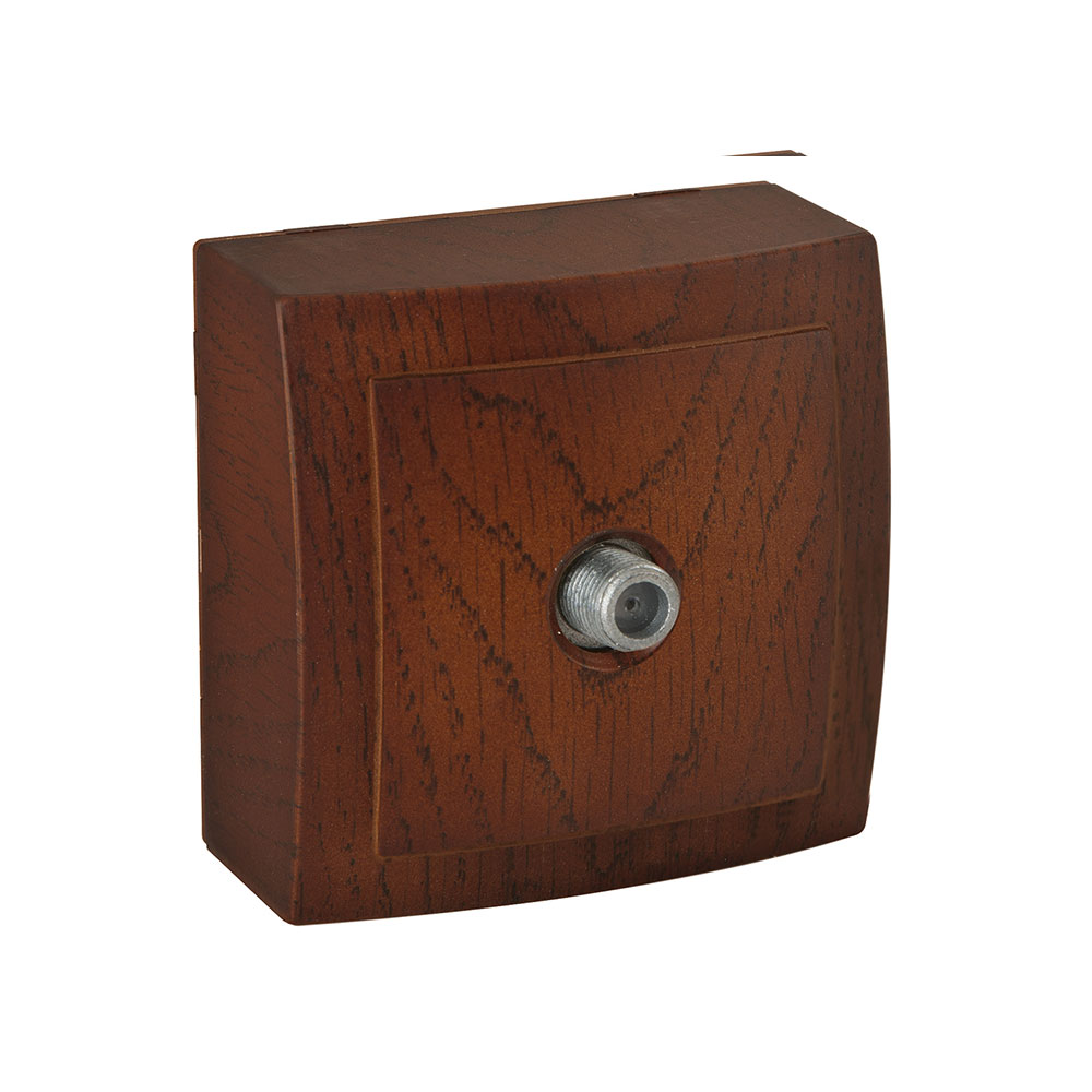 SAT Dose Durchgangsdose Walnuss · THEMIS