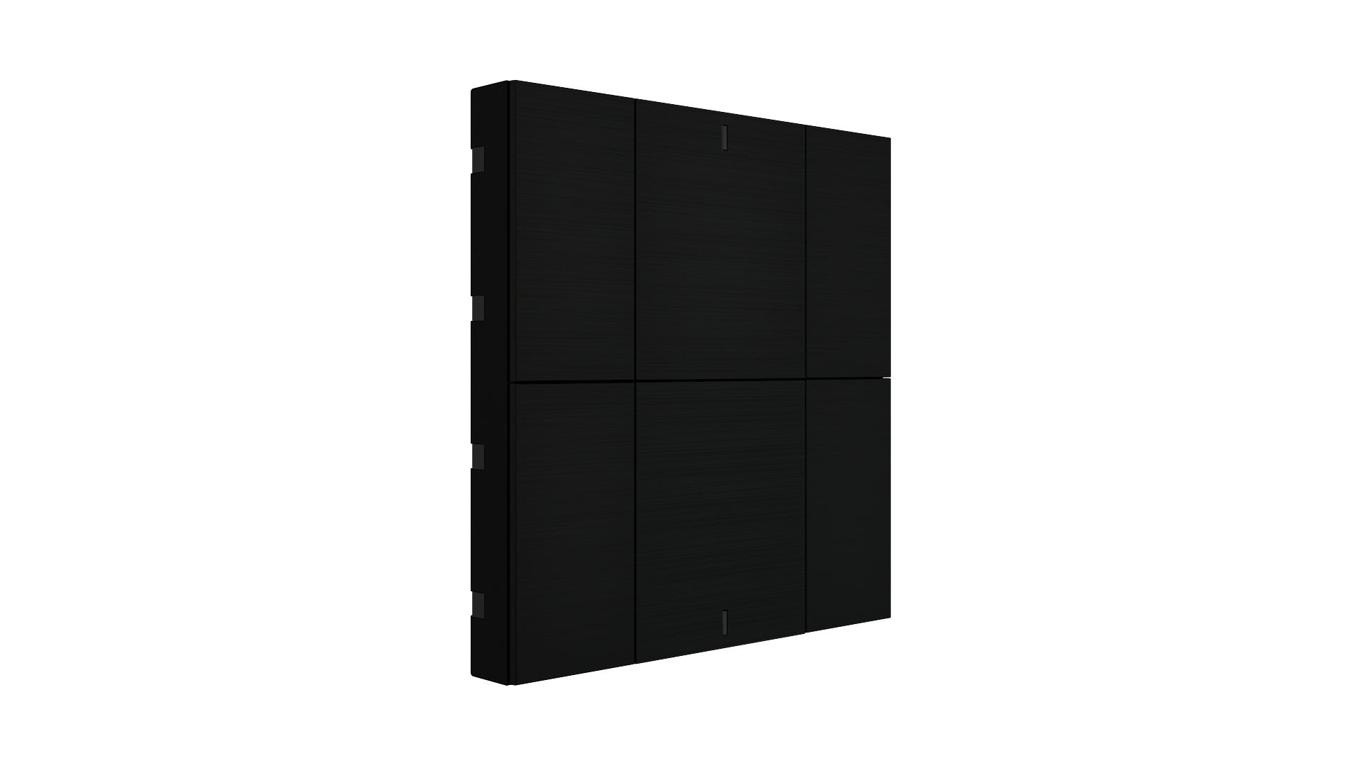 KNX Taster iSwitch+ Aluminium Schwarz 6 Tasten