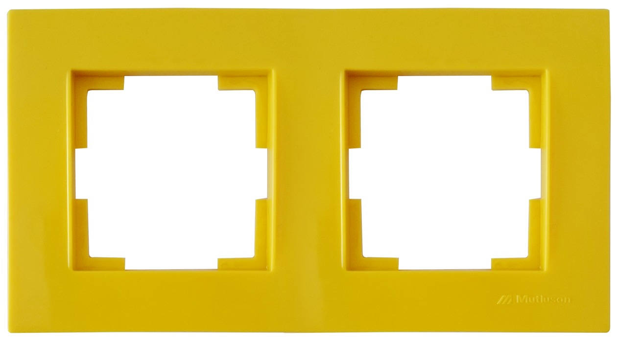 2 fach Rahmen horizontal Gelb (RITA Pastell Farben)