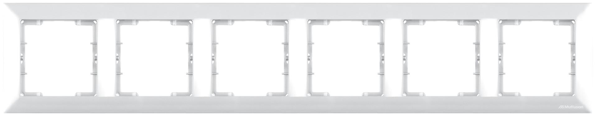6 fach Rahmen horizontal Weiß (CANDELA Standard)