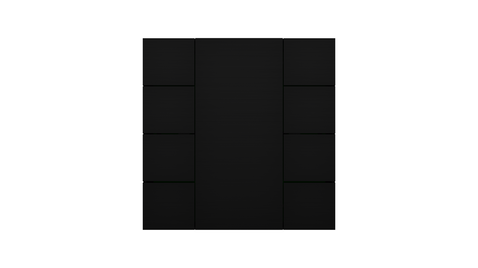 KNX Taster iSwitch+ Aluminium Schwarz 8 Tasten