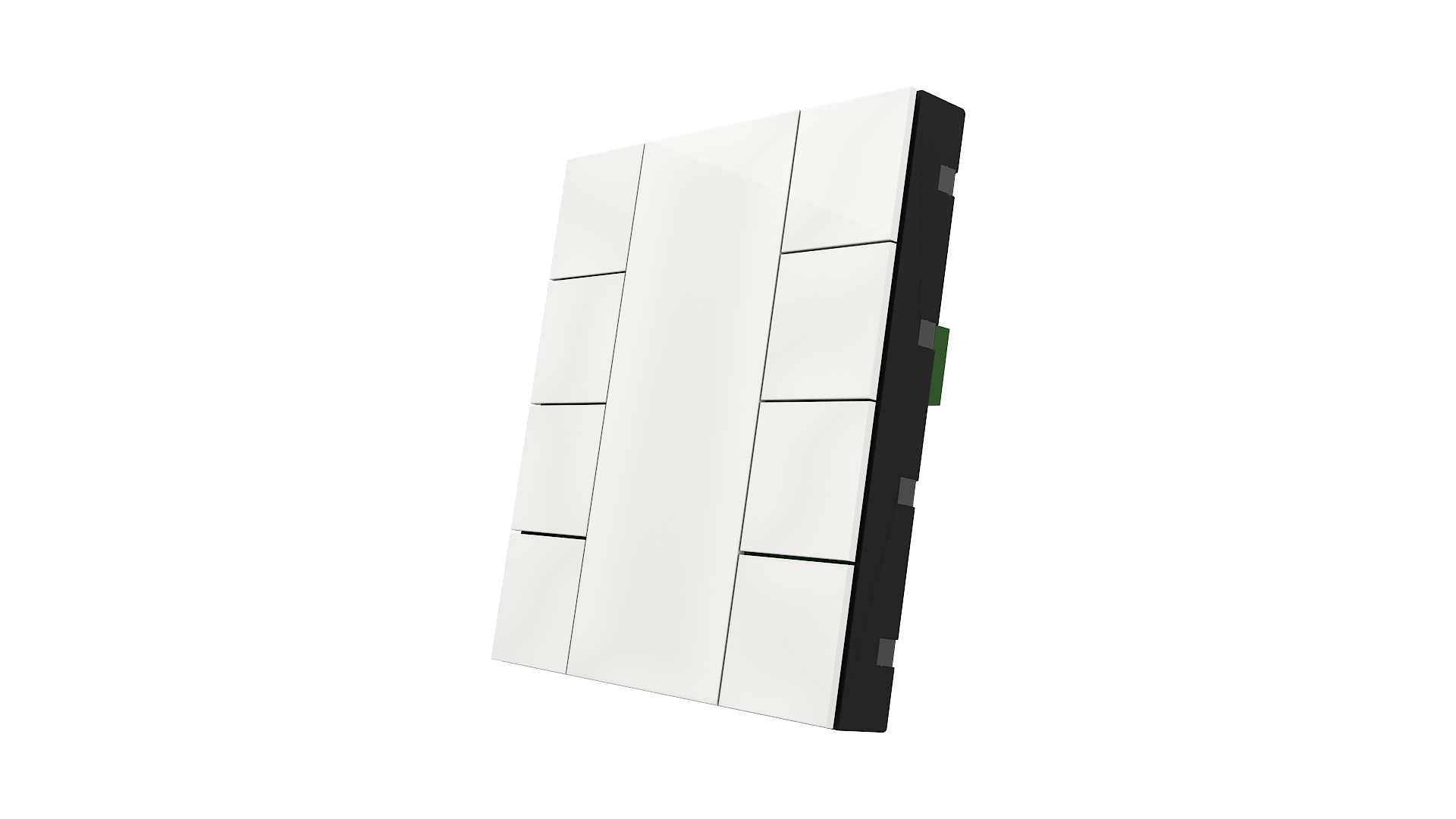 KNX Taster mit Air Quality Sensor iSwitch+ Weiß glänzend 8 Tasten