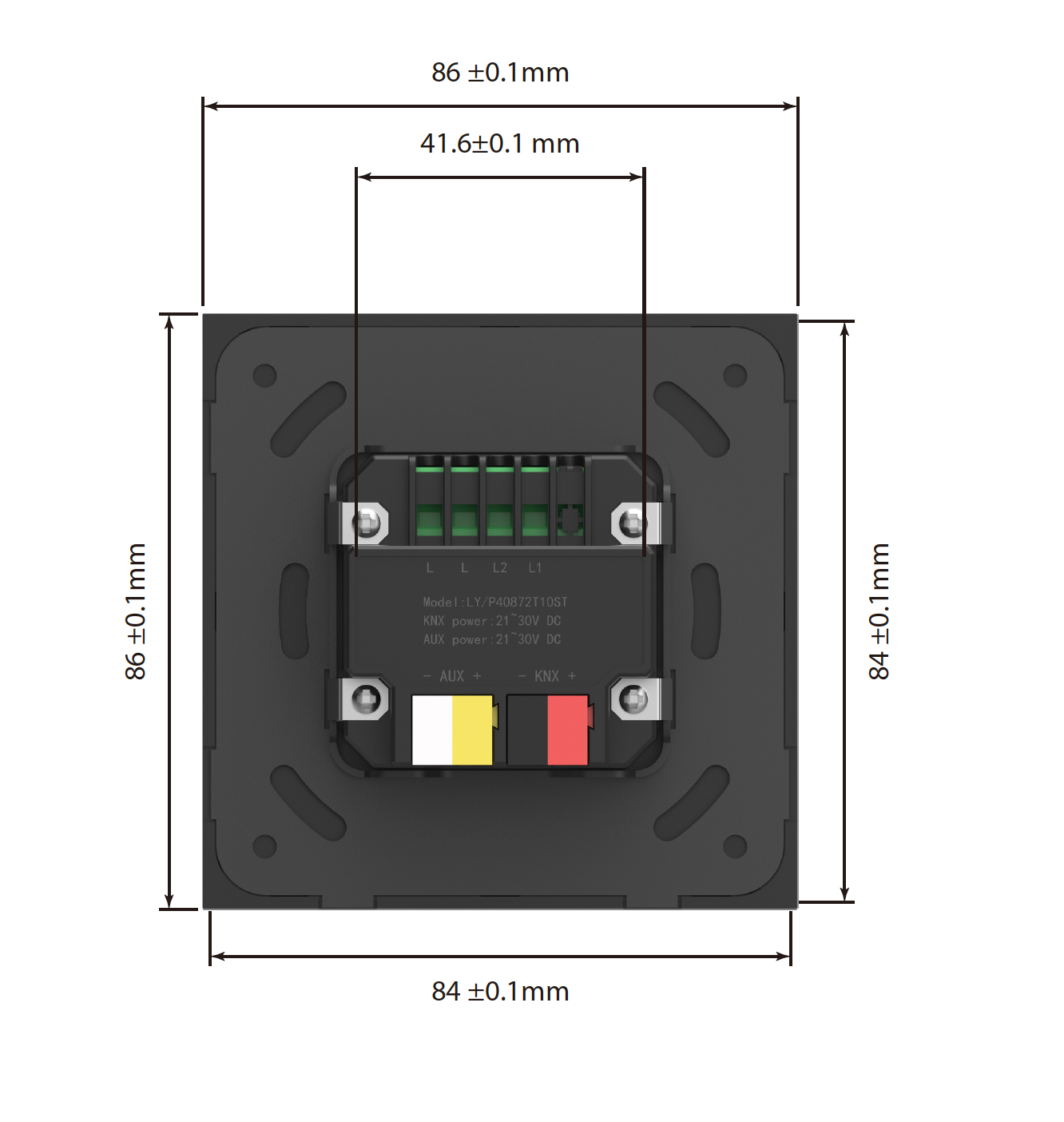 4 Zoll KNX Taster mit Touch Display 4 Zoll KNX Taster mit Touch Display