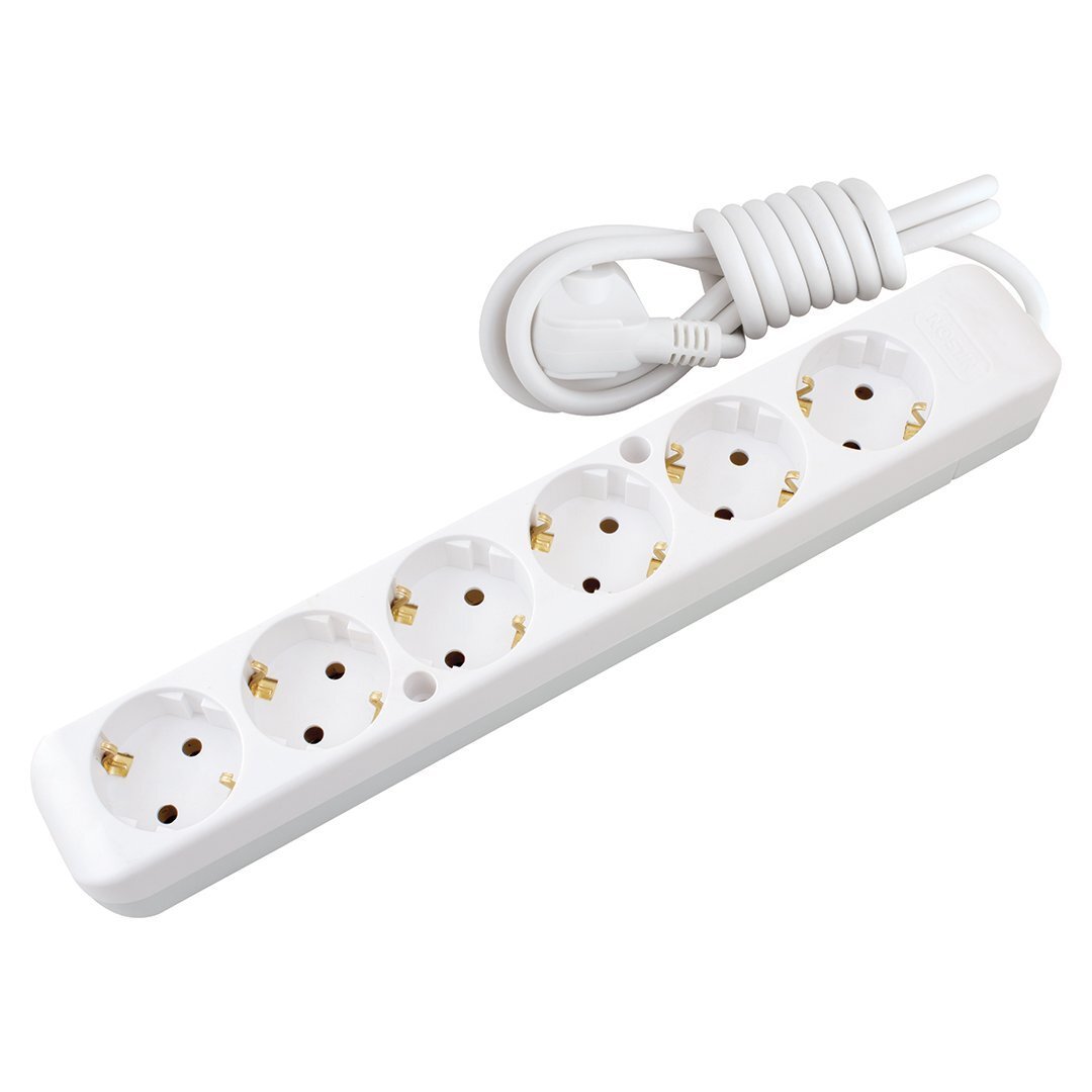 Mehrfachsteckdose 6-fach mit Kabel 2 m