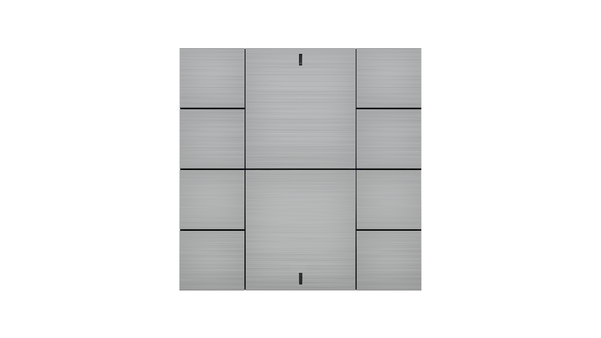 KNX Taster mit Air Quality Sensor iSwitch+ Aluminium Natur 10 Tasten