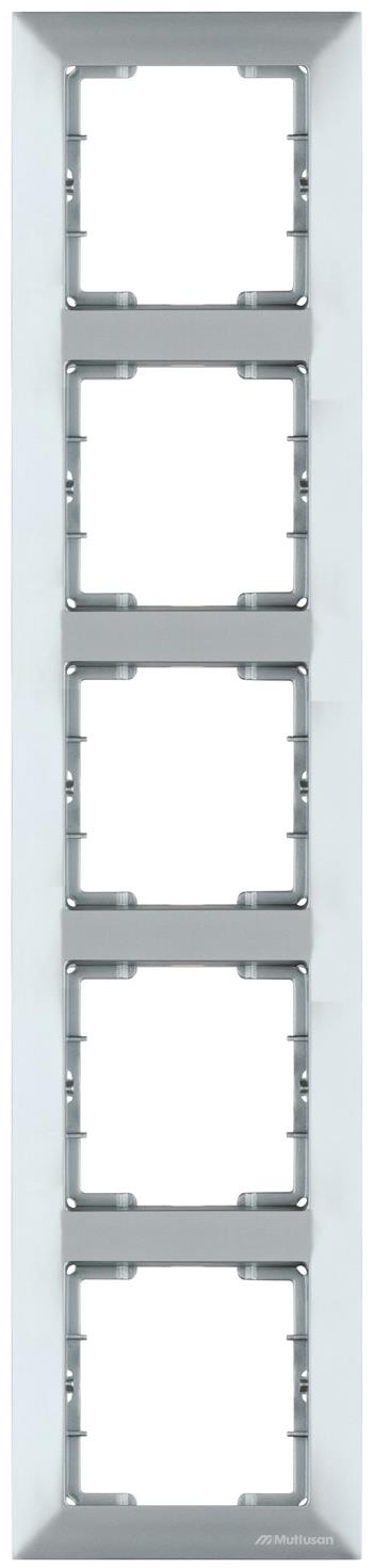 5 fach Rahmen vertikal Silber (CANDELA Metall Optik) 5 fach Rahmen vertikal Silber (CANDELA Metall Optik)