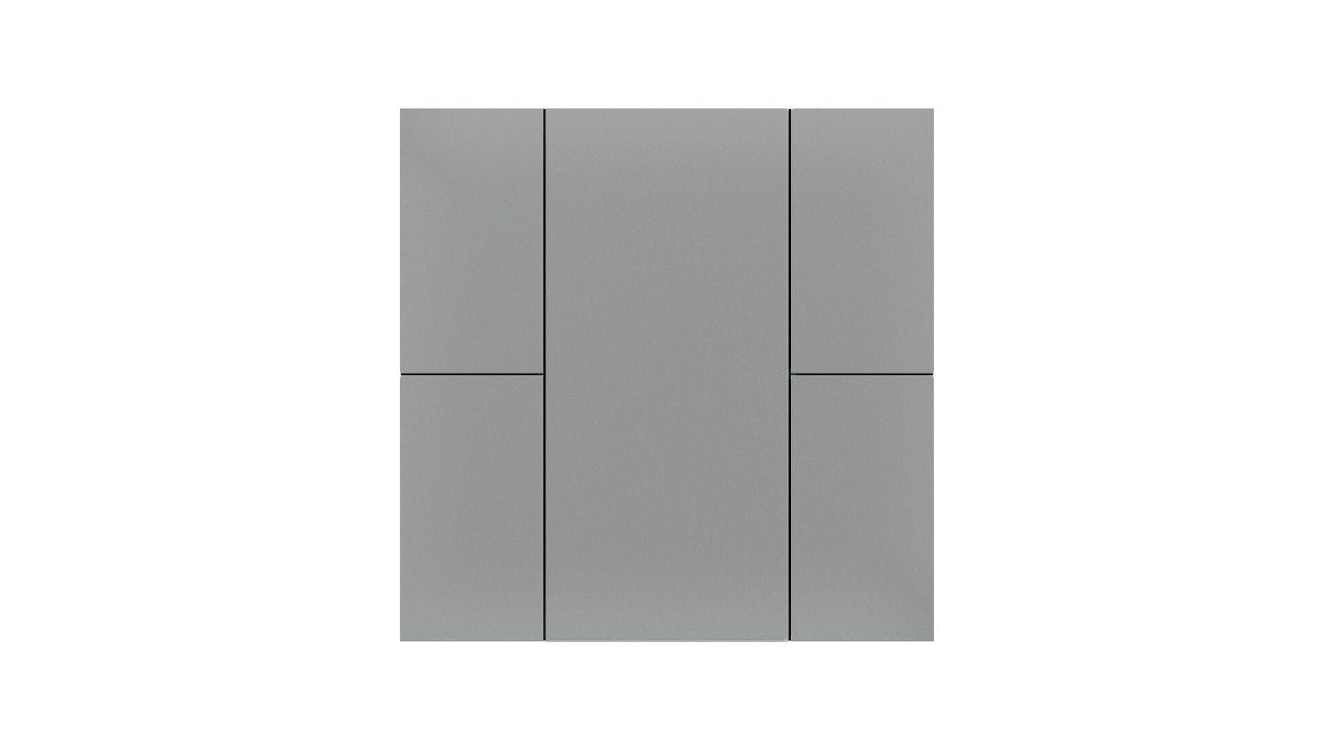 KNX Taster mit Air Quality Sensor iSwitch+ Grau Metalloptik 4 Tasten