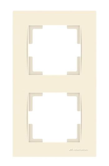 2 fach Rahmen vertikal Creme (RITA Standard)