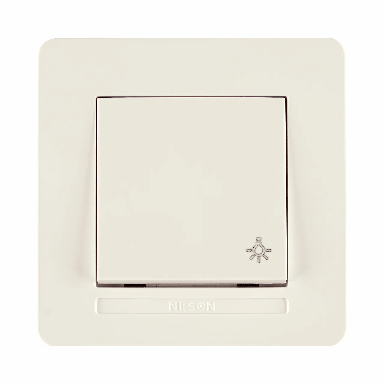 Lichtschalter mit Rahmen Set Creme · SELENE