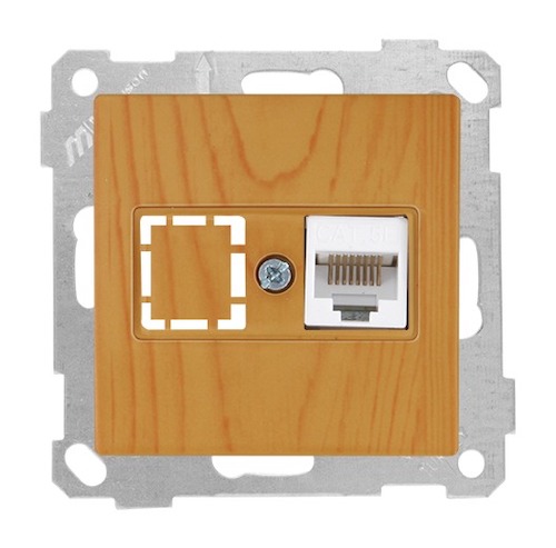 Netzwerk RJ45 CAT5e Eiche (RITA Holz Optik)