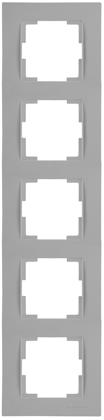 5 fach Rahmen vertikal Grau (RITA Pastell Farben)