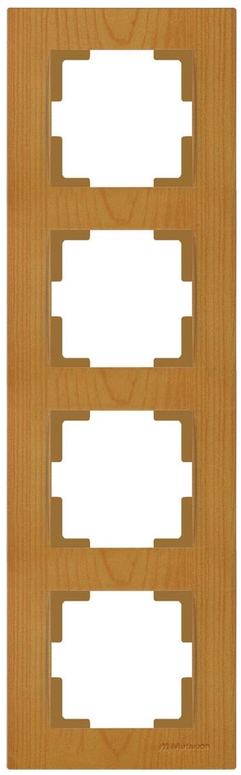 4 fach Rahmen vertikal Eiche (RITA Holz Optik)