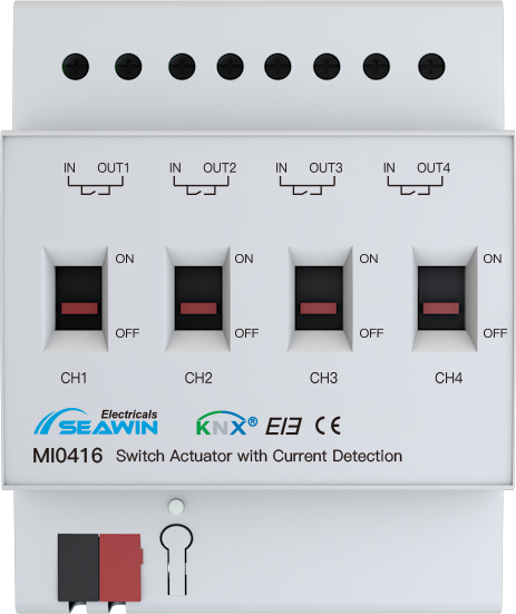 4 fach KNX Schaltaktor mit Strommessung