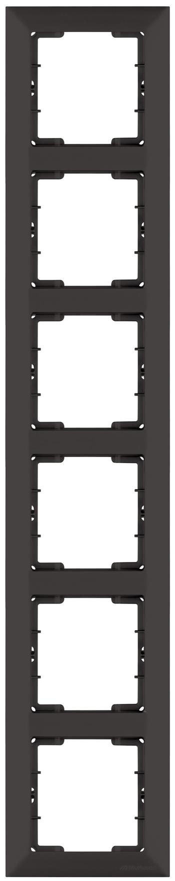 6 fach Rahmen vertikal Schwarz - CANDELA Schalterserie 6 fach Rahmen vertikal Schwarz - CANDELA Schalterserie