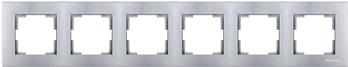 6 fach Rahmen horizontal Silber (RITA Metall Optik)