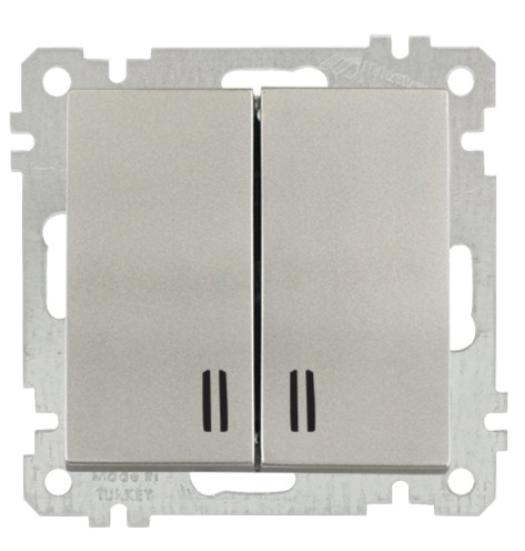 Kontrollserienschalter Titan (CANDELA Metall Optik) Kontrollserienschalter Titan (CANDELA Metall Optik)