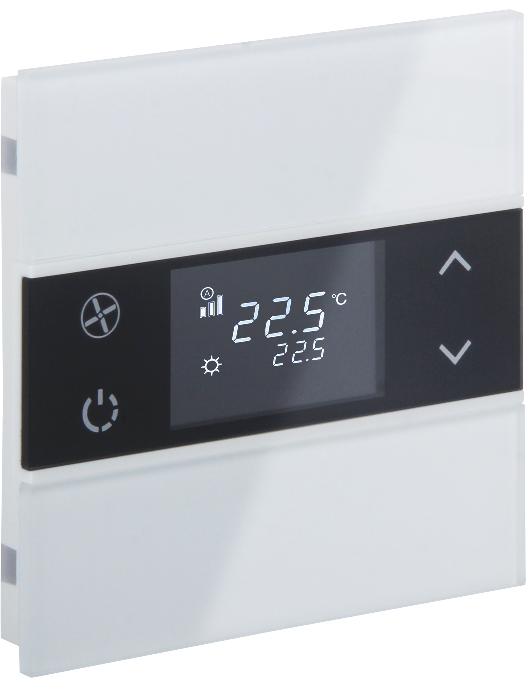 KNX Glastaster mit Thermostat ROSA · Weiß 2
