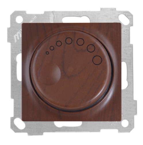 Dimmer 1000W Walnuss Holz Optik - CANDELA Schalterserie