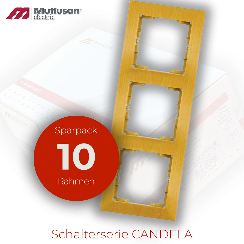 Sparset 10x 3 fach Rahmen Vertikal Eiche Holz Optik  CANDELA