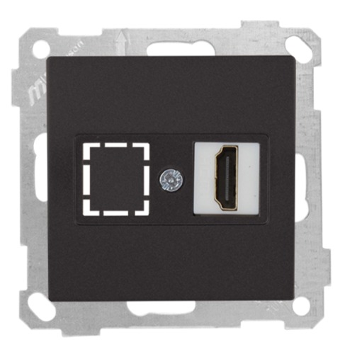 1 fach HDMI Steckdose schwarz - CANDELA Schalterserie 1 fach HDMI Steckdose schwarz - CANDELA Schalterserie
