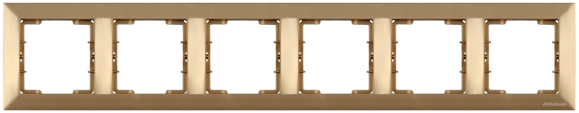 6fach Rahmen horizontal Gold (CANDELA Metall Optik)