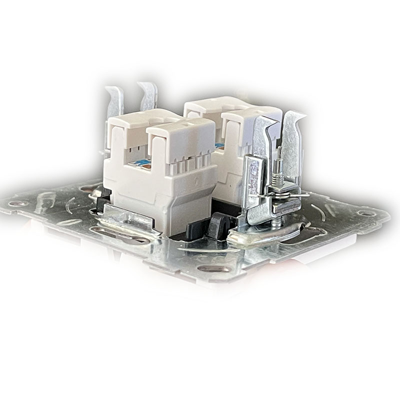 2 fach Netzwerkdose CAT6 Schwarz Matt - RITA Schalterserie 2 fach Netzwerkdose CAT6 Schwarz Matt - RITA Schalterserie