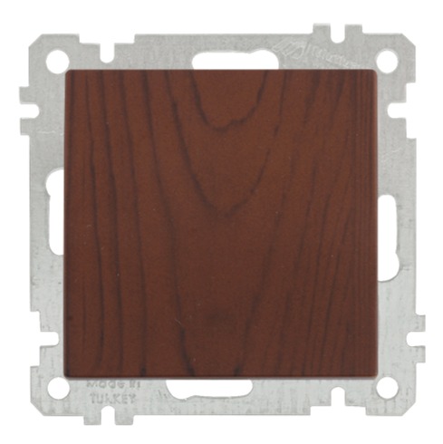 Schalter 2 polig Walnuss Holz Optik - CANDELA Schalterserie Schalter 2 polig Walnuss Holz Optik - CANDELA Schalterserie