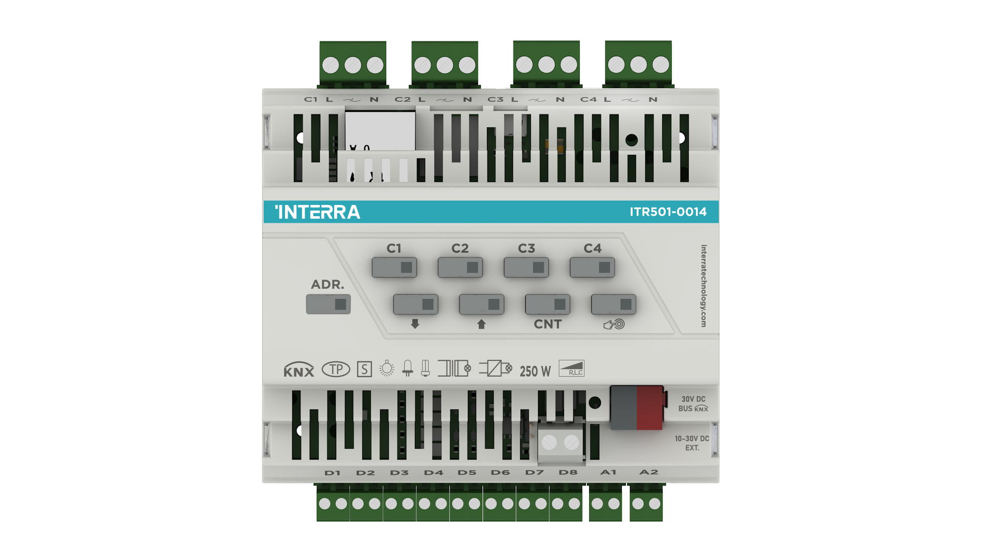 KNX Universal Dimmaktor - 4 Kanal (w/8 Digital, 2 Analog Input)