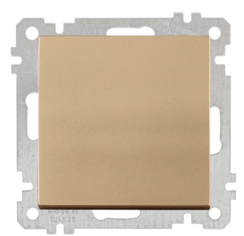 Schalter und Steckdose inkl. Rahmen Gold - Candela Schalterserie Schalter und Steckdose inkl. Rahmen Gold - Candela Schalterserie