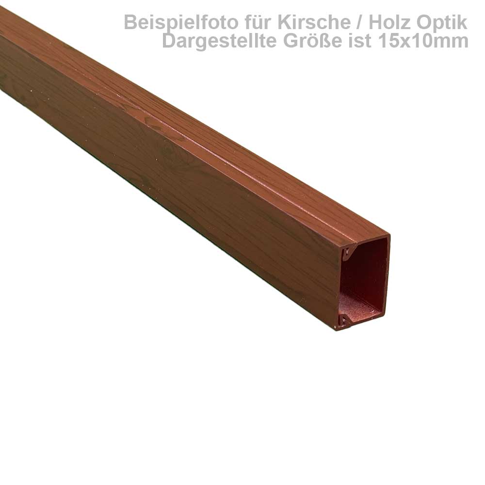 40x25 mm Kabelkanal Kirsche Dunkel mit Maserung zum Schrauben 1m