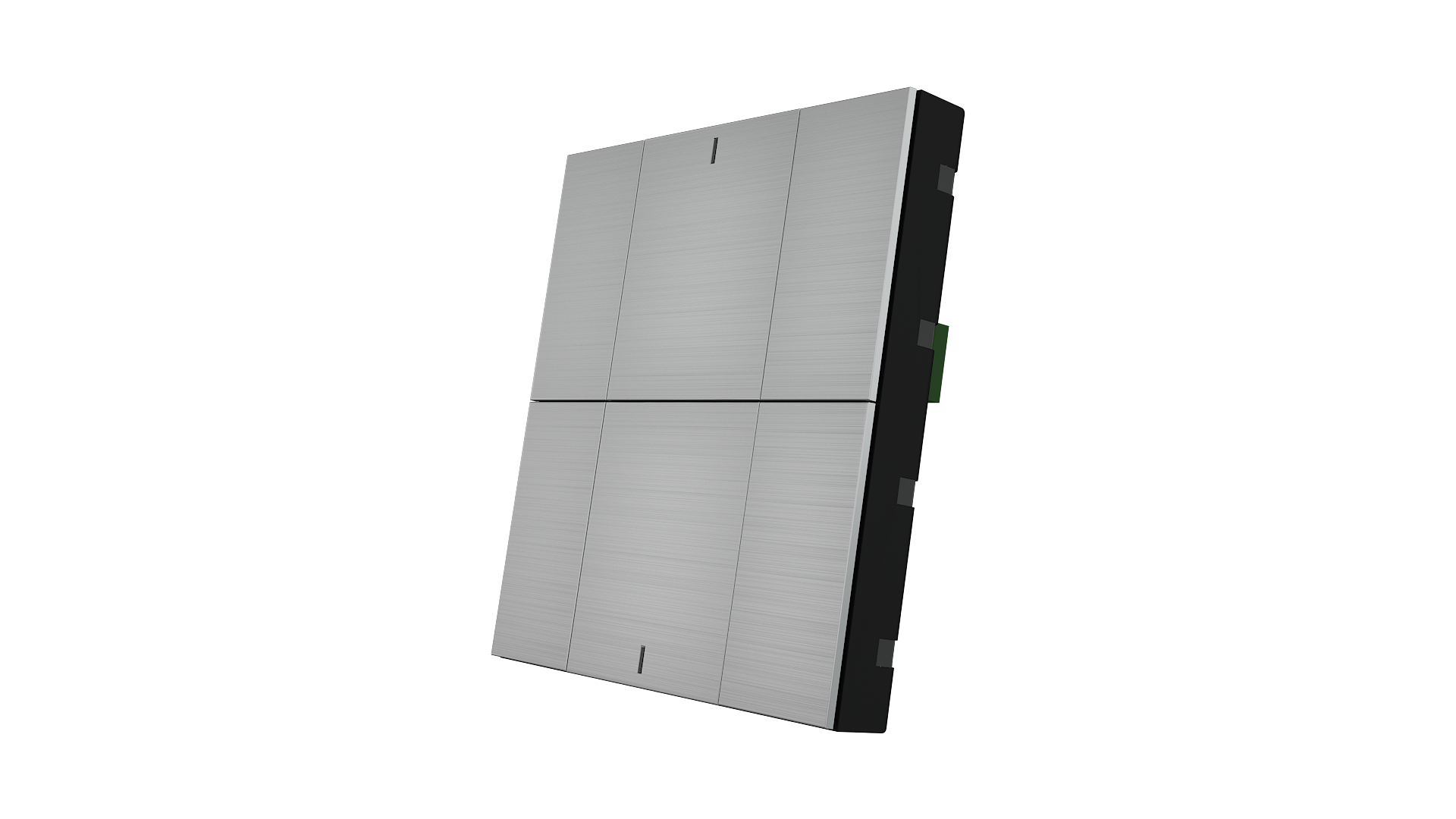 KNX Taster mit Air Quality Sensor iSwitch+ Aluminium Natur 6 Tasten