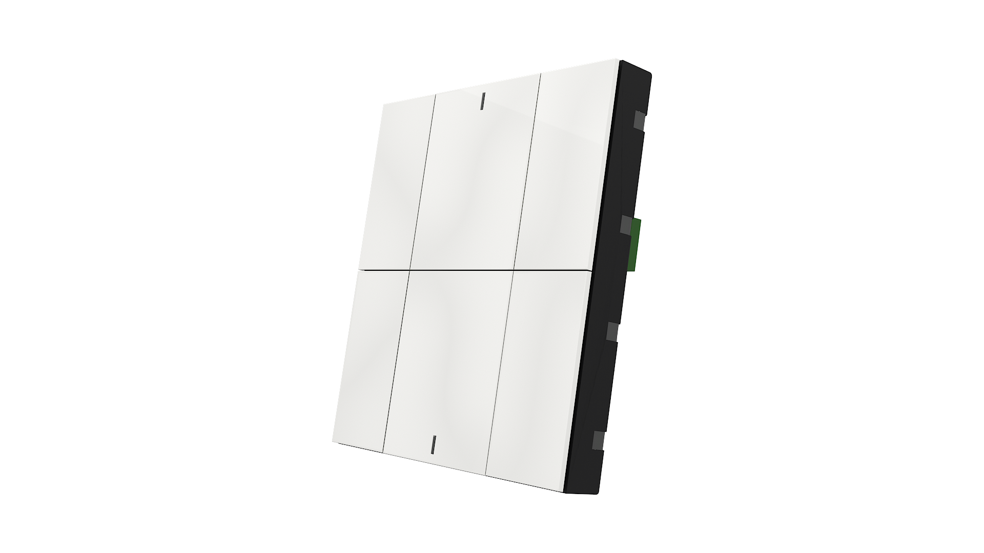 KNX Taster mit Air Quality Sensor iSwitch+ Weiß glänzend 6 Tasten