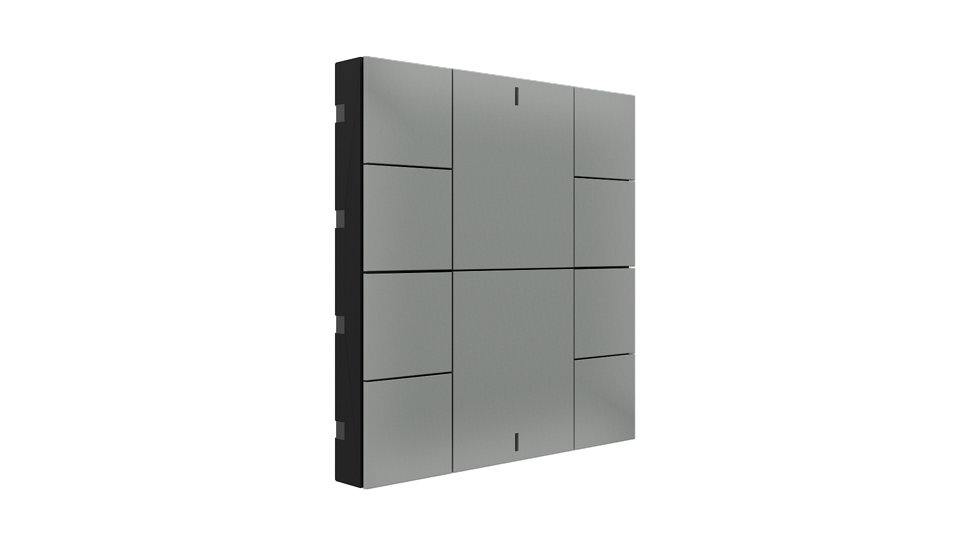 KNX Taster mit Air Quality Sensor iSwitch+ Grau Metalloptik 10 Tasten