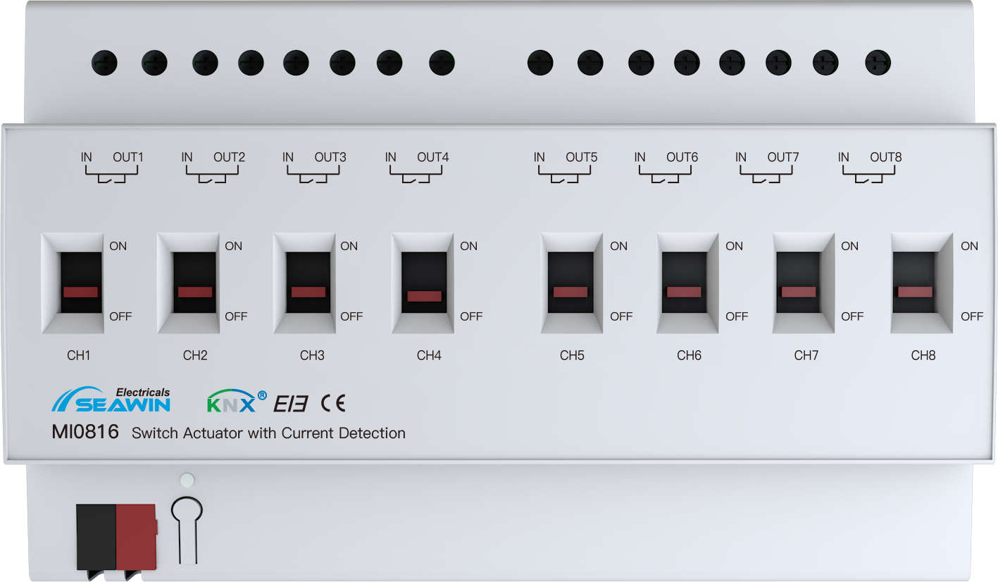 8 fach KNX Schaltaktor mit Strommessung