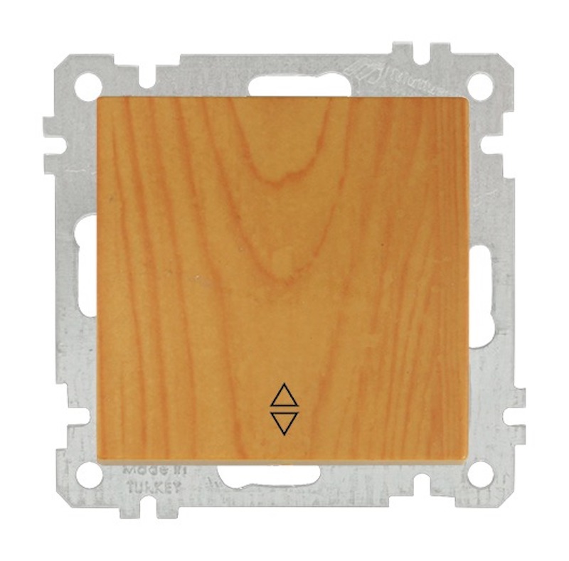 Wechselschalter mit Rahmen Eiche Holz Optik - CANDELA Schalterserie Wechselschalter mit Rahmen Eiche Holz Optik - CANDELA Schalterserie